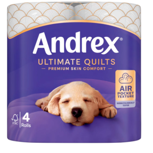 Andrex Ultimate Quilts Toilet Tissue 4 Standard Rolls