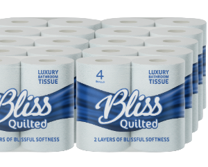 Bliss Quilted Toilet Roll 2-Ply – Soft, Strong & Luxuriously
