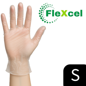 Flexcel Clear Vinyl Gloves Small