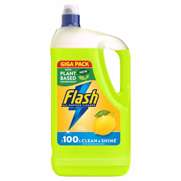 Flash Liquid Lemon 5 Litre multi-purpose cleaning liquid bottle